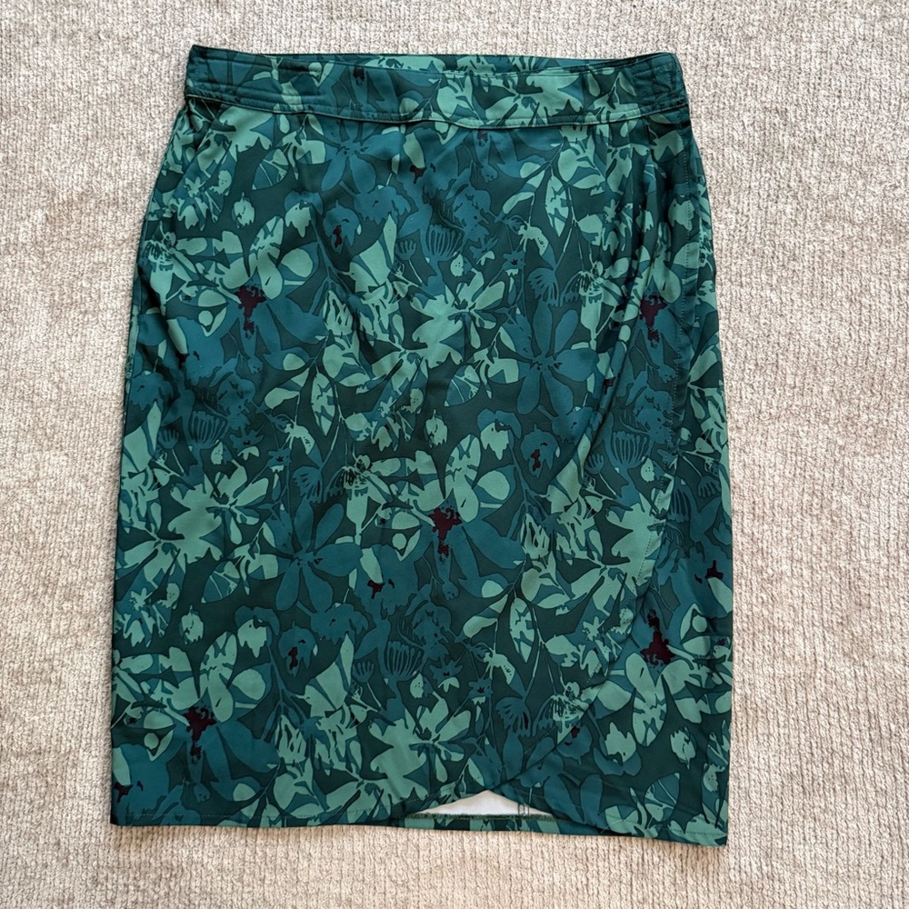 RipSkirt Hawaii Green Tropical Floral Wrap Skirt‎ Travel Quick Dry Large